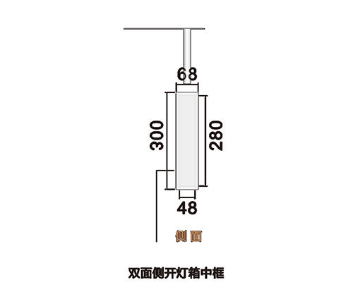 滨州双面侧开灯箱中框